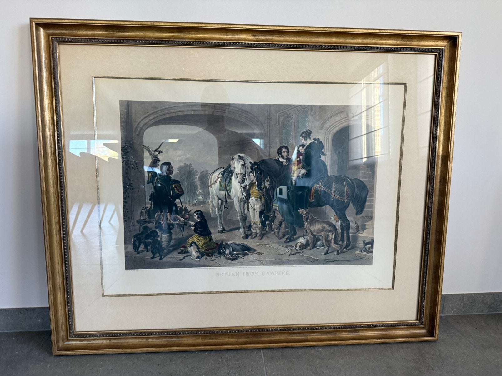 Engelse gravure jacht, Ophalen, Gravure