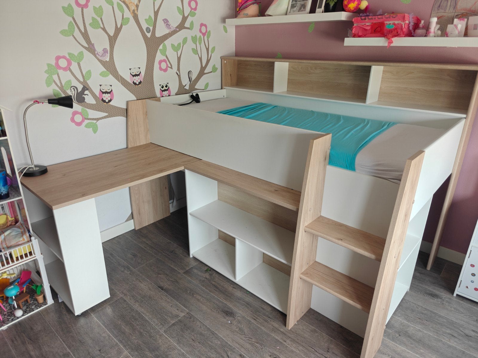 Hoogslaper zonder lattenbodem of matras. 90x200, Kinderen en Baby's, Ophalen, Gebruikt, Hoogslaper