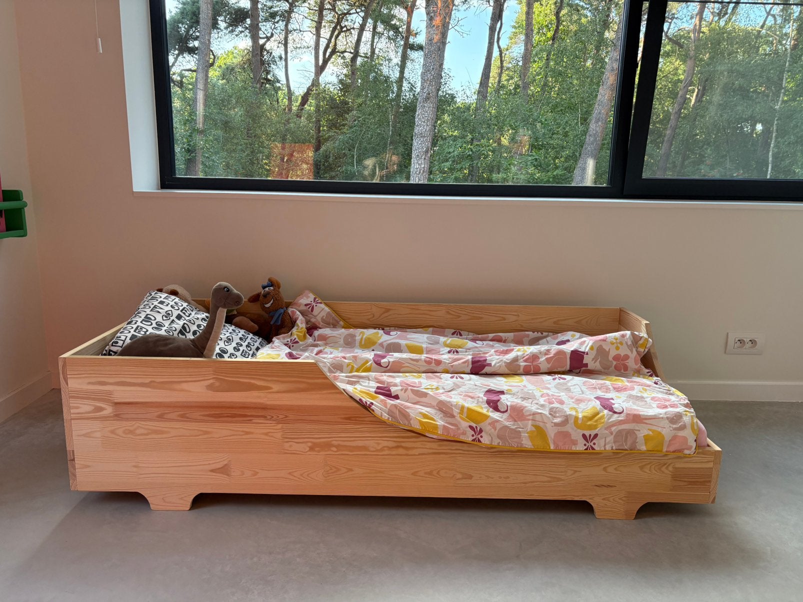 Montessori floor bed, petit puk, CHARLIE 70x160, 70 tot 85 cm, 140 tot 160 cm, Zo goed als nieuw, Ophalen