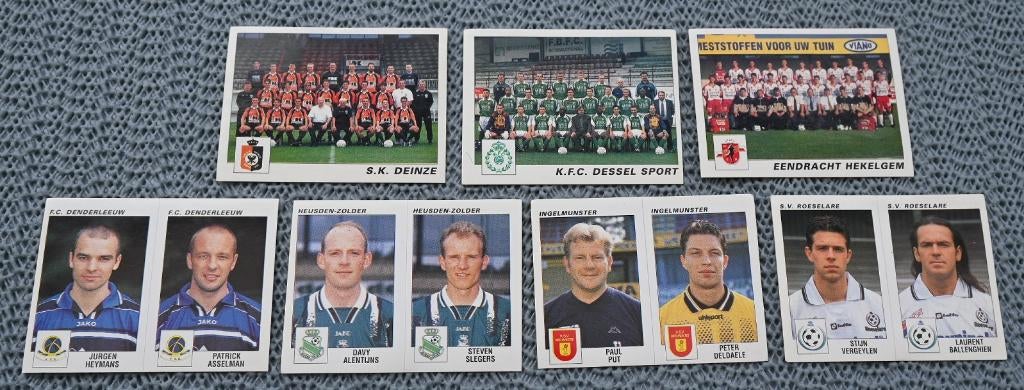 Panini / Football 2001 / 2de klasse / 7 stickers, Ophalen of Verzenden, Zo goed als nieuw, Poster, Plaatje of Sticker