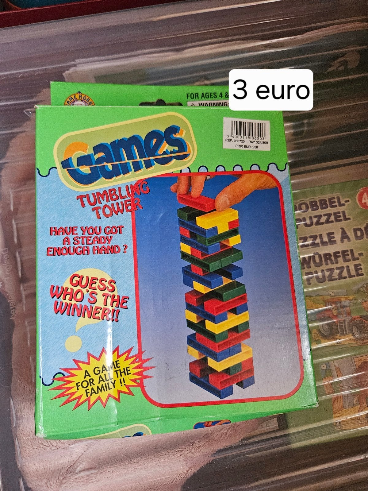 jenga, Enlèvement