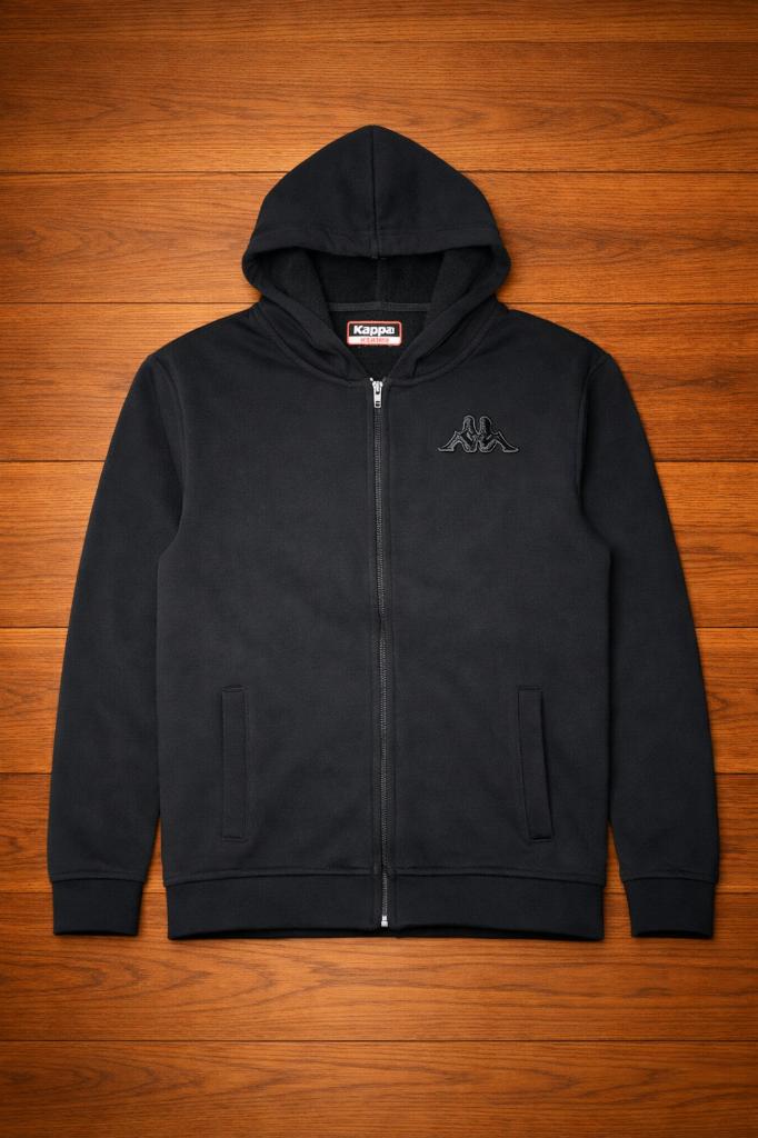 Full zipper Kappa Hoodie XL, Kappa, Verzenden, Zwart, Maat 56/58 (XL)