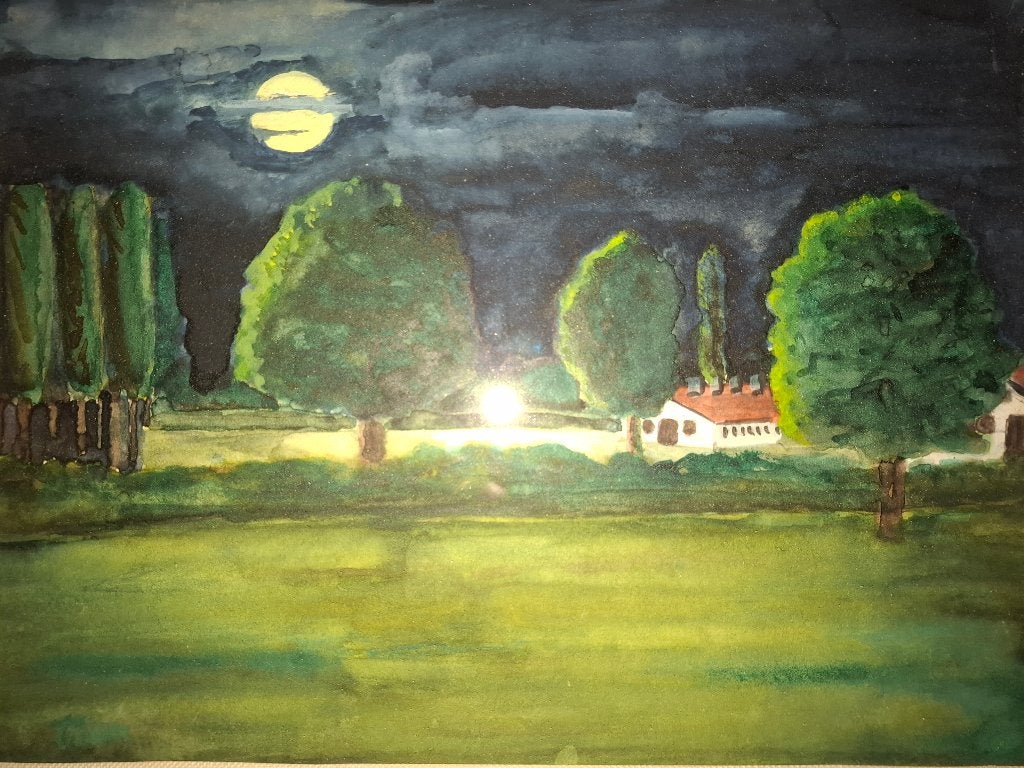 Toon Hermans uniek werk  Gouache, Ophalen, Gesigneerd, Gouache