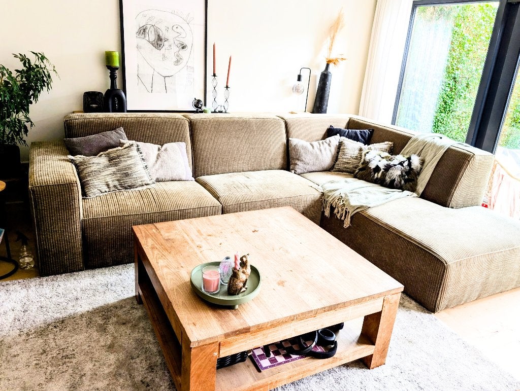 Hoeksalon, Ophalen, Nieuw, Stof, Chique, warm, modern