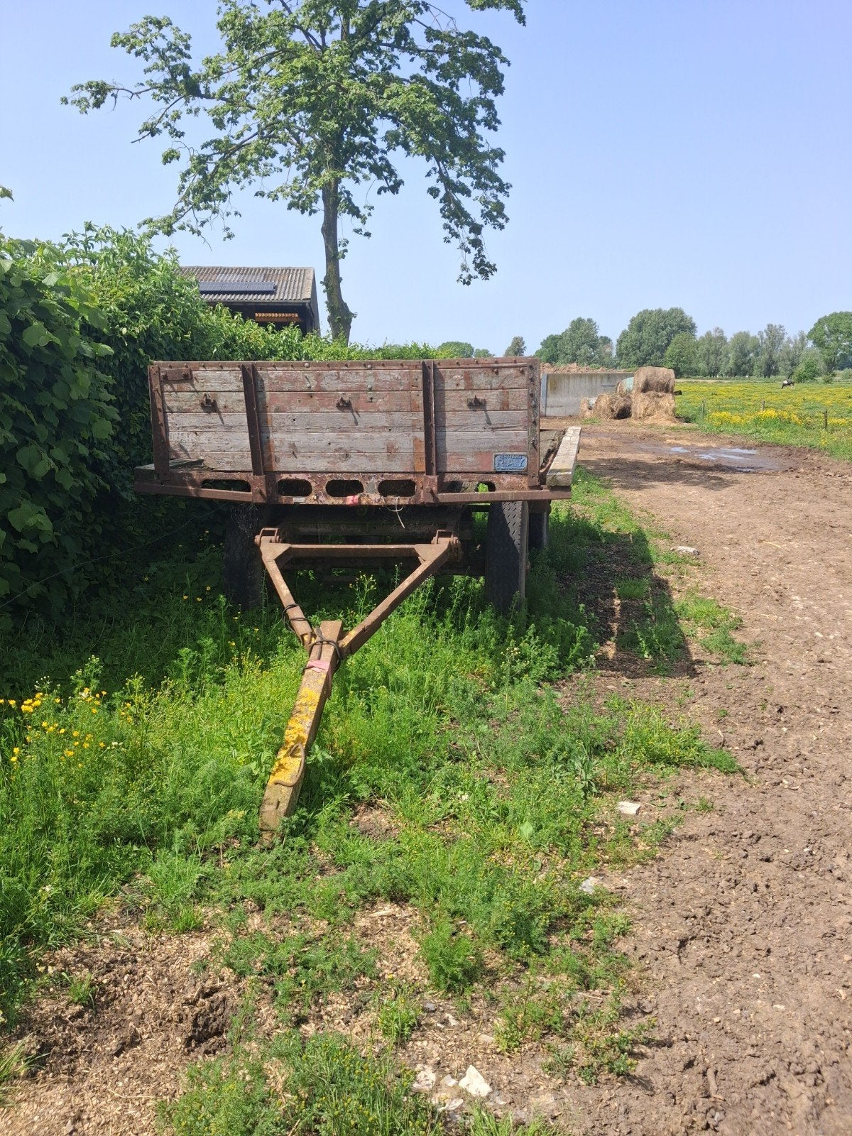 Platte wagen voor tractor, Ophalen