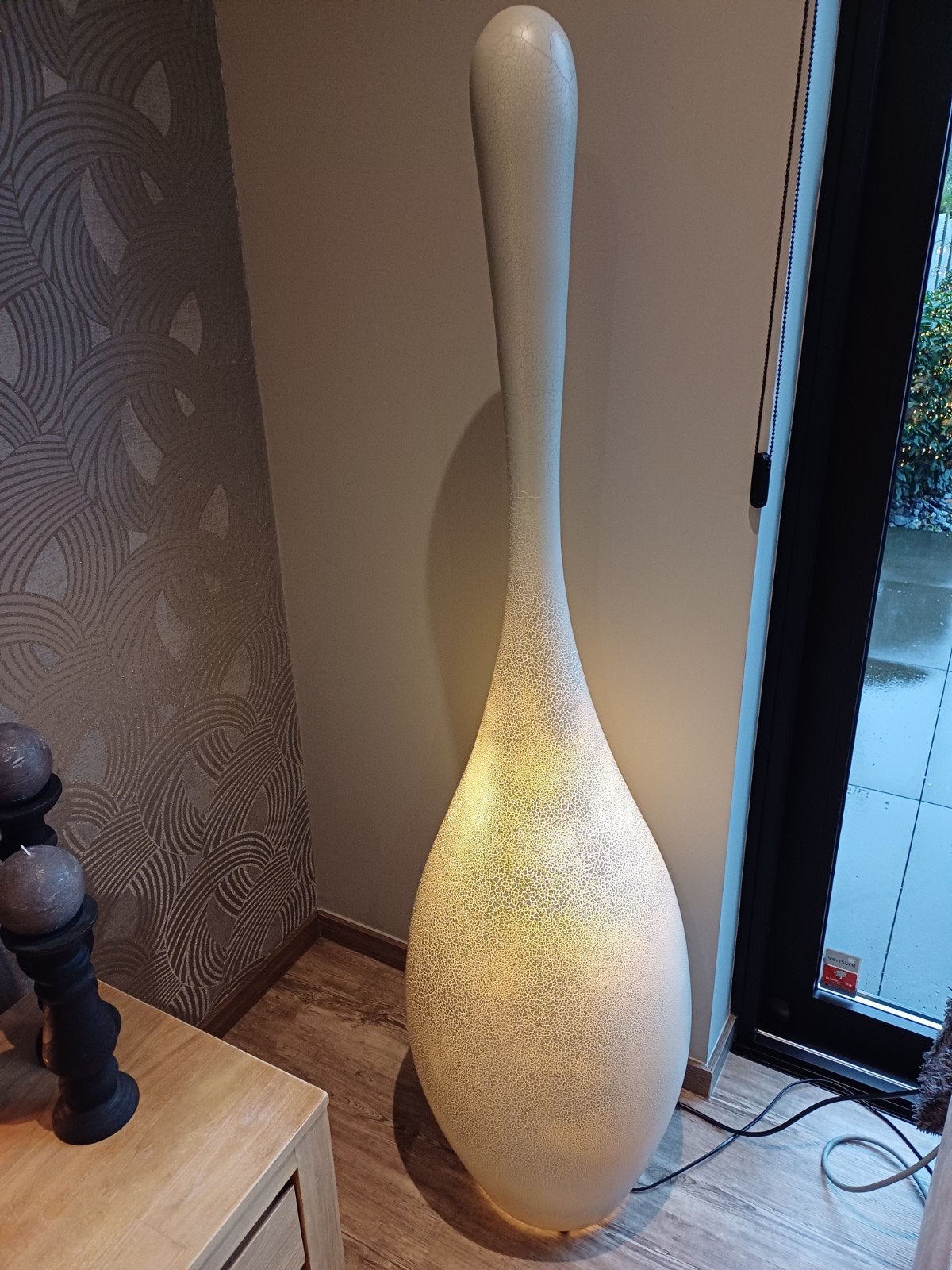 staande design lamp in vorm van kegel, Ophalen