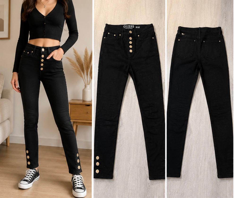 Jean guess noir neuf taille 34, Kleding | Dames, Broeken en Pantalons, Ophalen of Verzenden, Nieuw, Zwart