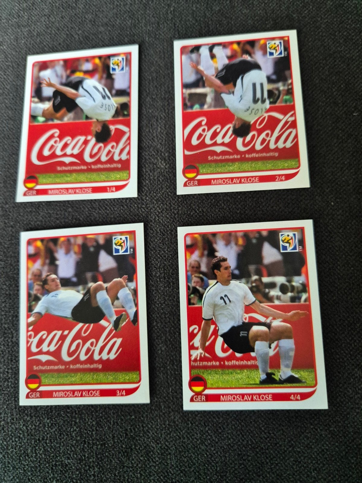 panini worldcup 2010 klose set 4/4, Envoi