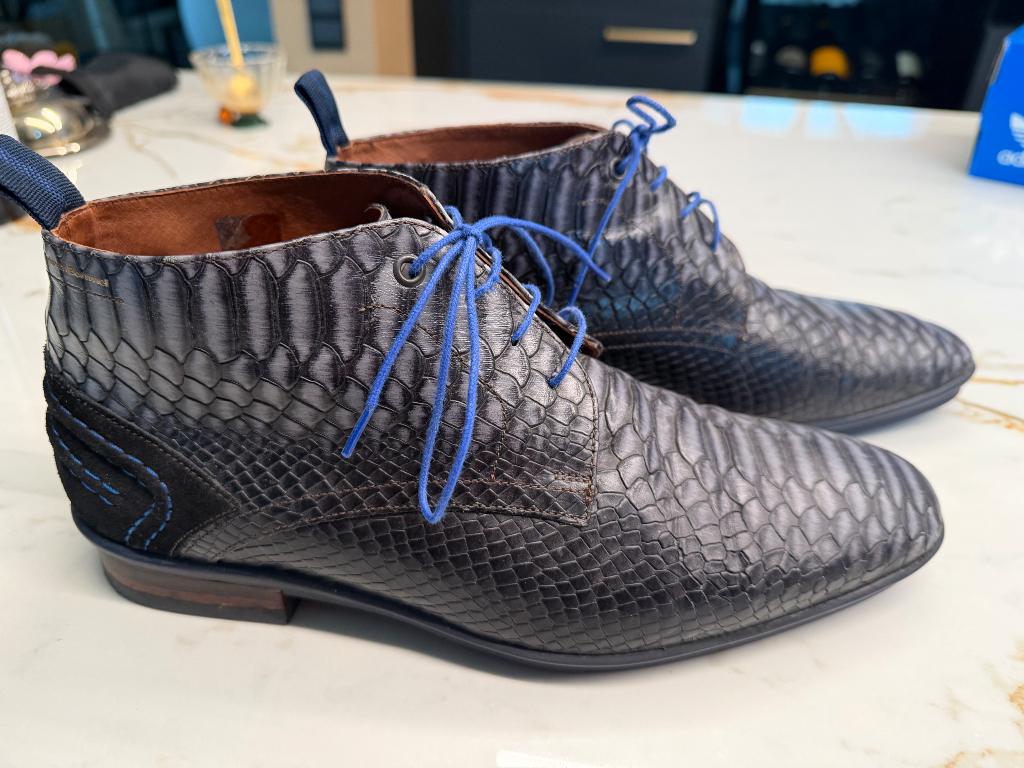 Van Bommel herenschoenen mt 8, Ophalen, Blauw, Floris van Bommel, Zo goed als nieuw