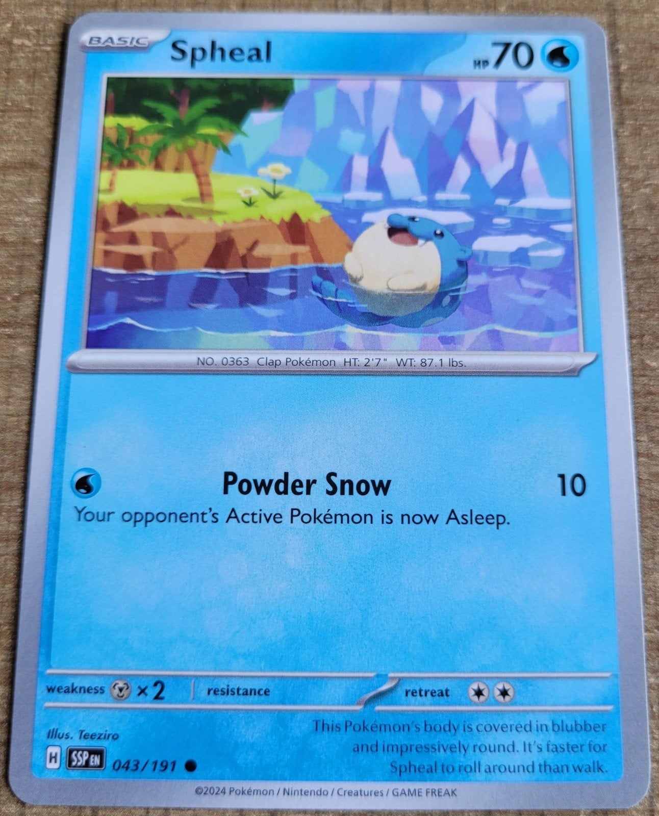Spheal (043/191), Ophalen of Verzenden, Zo goed als nieuw, Losse kaart