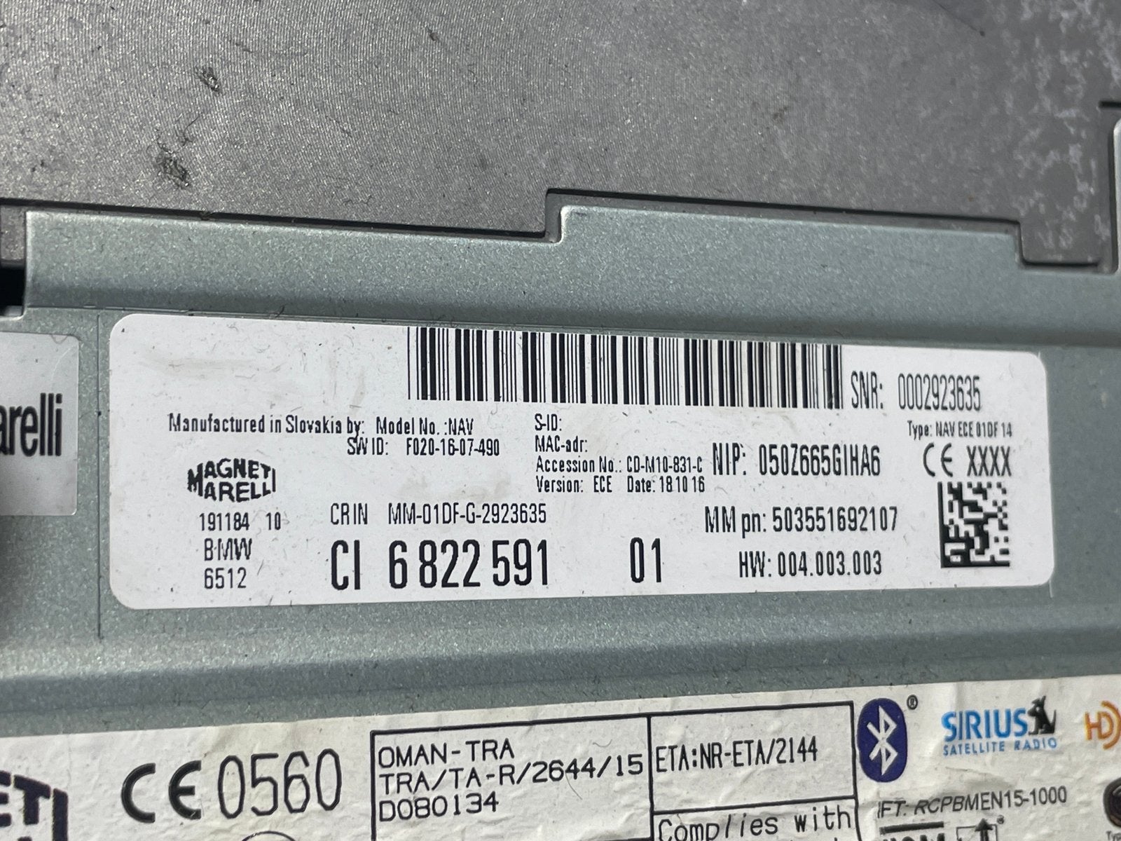 Radio BMW F20/F30   6822591   01, Enlèvement, Utilisé, BMW