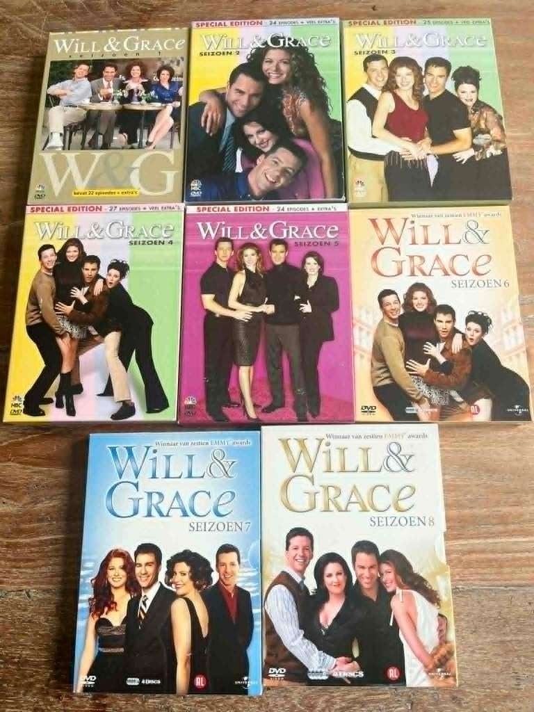 Will & Grace alle 8 seizoenen op DVD, CD & DVD, DVD | TV & Séries télévisées, Enlèvement ou Envoi, Comme neuf, Comédie