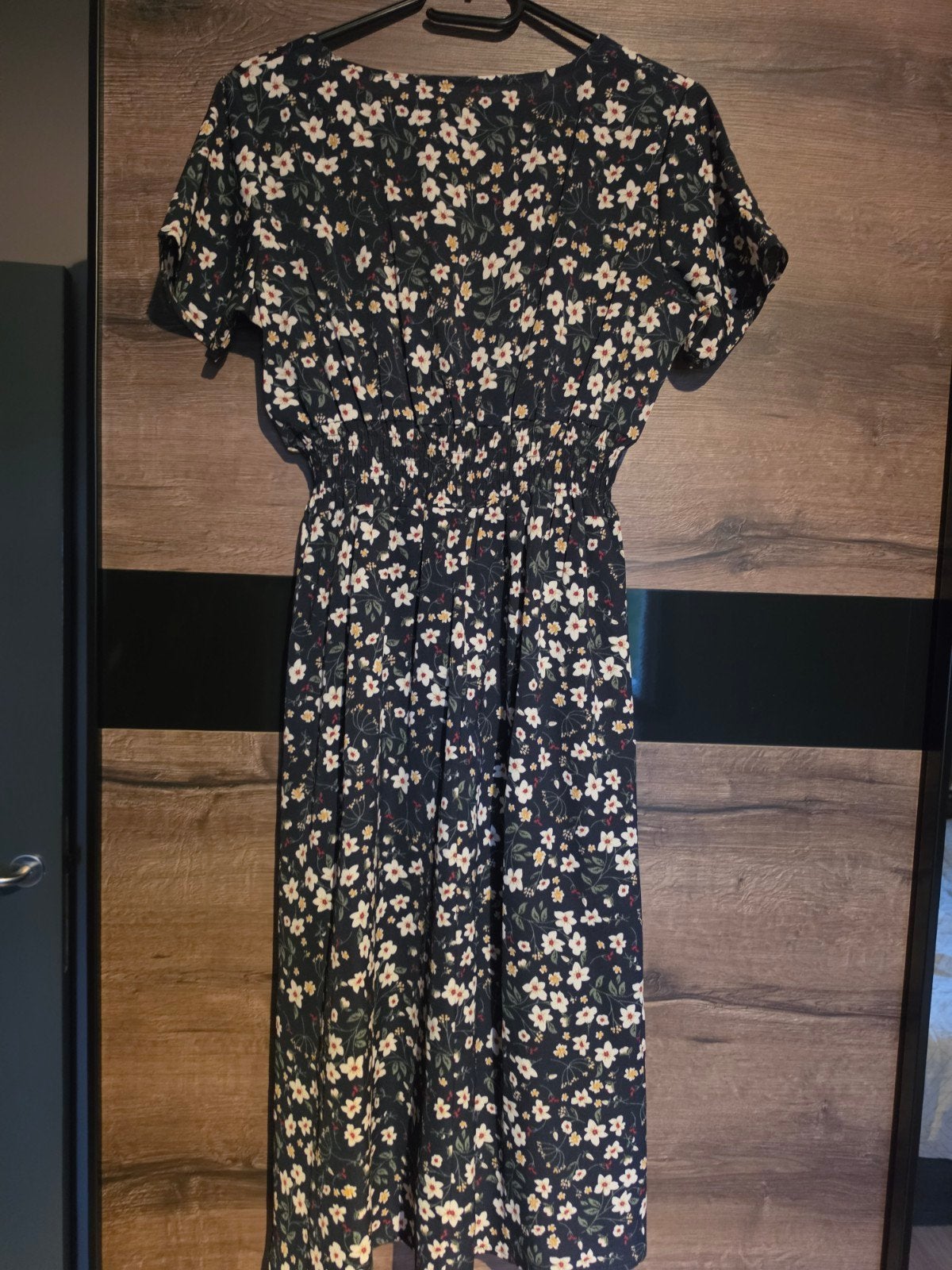 donker blauw zomerjurkje, Kleding | Dames, Ophalen, Zo goed als nieuw, Maat 38/40 (M), Blauw