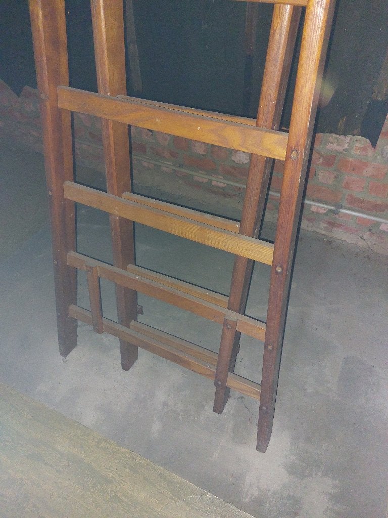 Houten ladder uit twee delen van 4 meter, Doe-het-zelf en Bouw, Ophalen, Gebruikt, Ladder