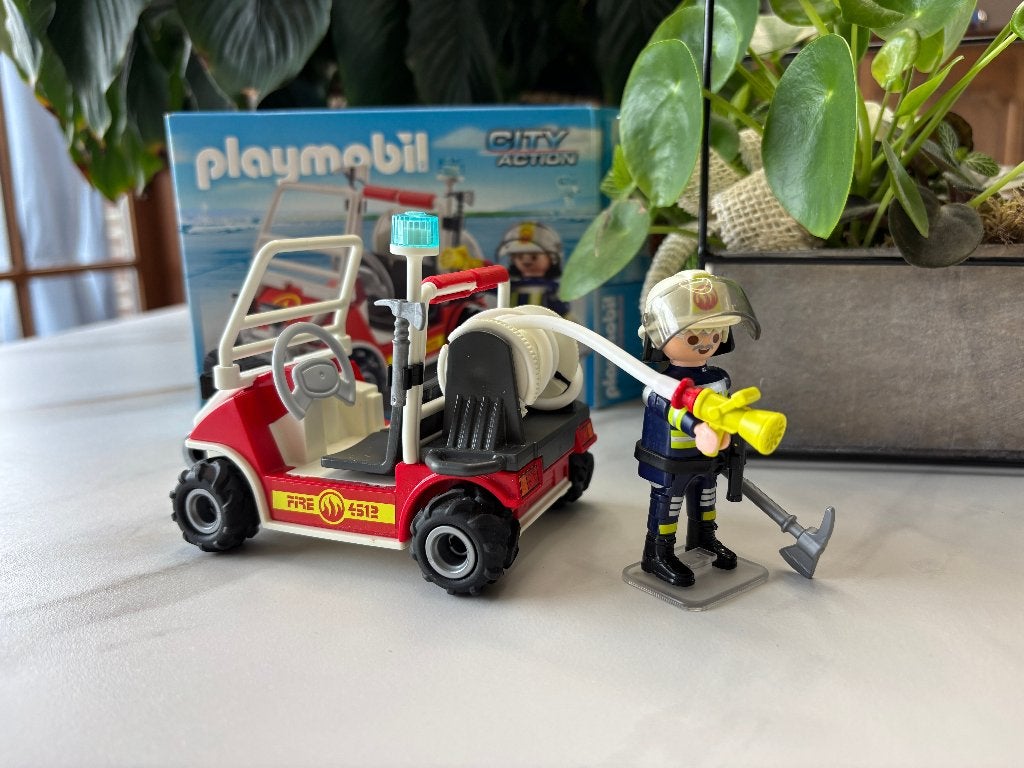 Playmobil 5398 Chef des pompiers avec voiturette, Enfants & Bébés, Comme neuf, Véhicule, City action, Kit complet