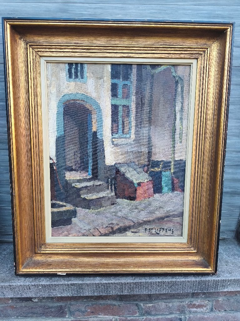 Huile sur toile signe piet lippens, Antiek en Kunst, Ophalen, Doek