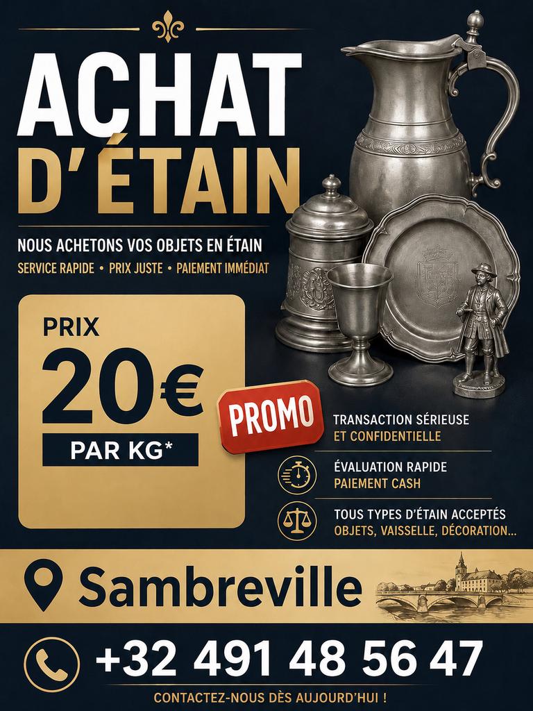 Achat étains, Antiquités & Art, Antiquités | Étain, Enlèvement