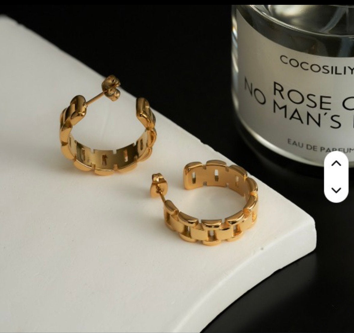 Latest 18K Gold Plated Stainless Steel Jewelry Hoop earings, Ophalen, Zo goed als nieuw