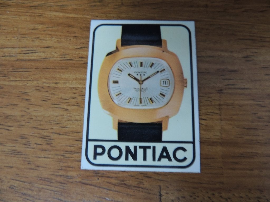 Pontiac Horloges sticker, Verzenden, Zo goed als nieuw, Overige typen