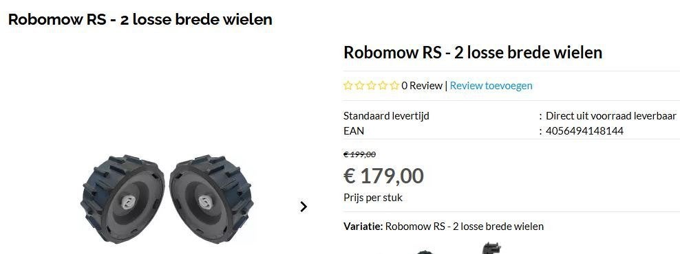 Robotmaaier Robomow MS, RS, TS - 2 brede wielen, Ophalen, Zo goed als nieuw