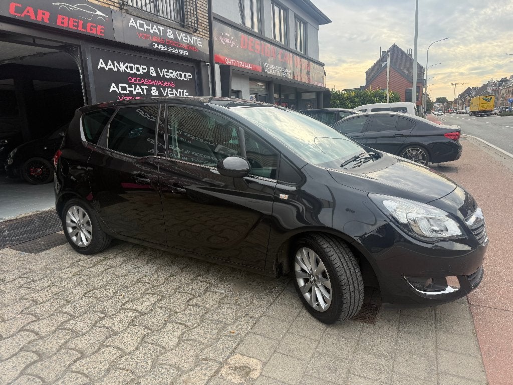 Opel Meriva 1.4 Turbo Cosmo Navigations semi-lederen cruise, Auto's, Euro 6, Zwart, Leder, Bedrijf