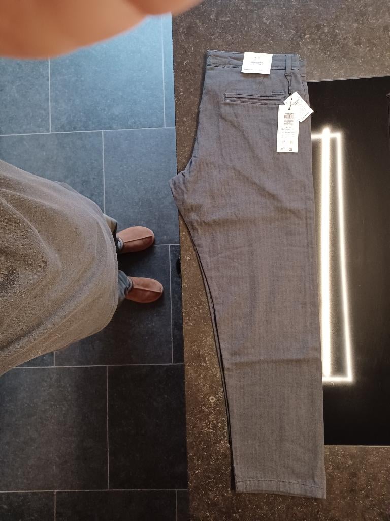 JACK&JONES HEREN BROEK DONKER GRIJS MAAT W36 H 32 NIEUW, Nieuw, Ophalen of Verzenden, Grijs, Jack&Jones