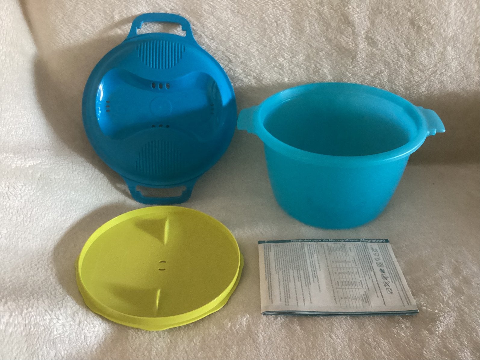 Rijstkoker pasta koker deksel microgolf tupperware 2,2 L, Huis en Inrichting, Overige typen, Magnetronbestendig, Ophalen of Verzenden
