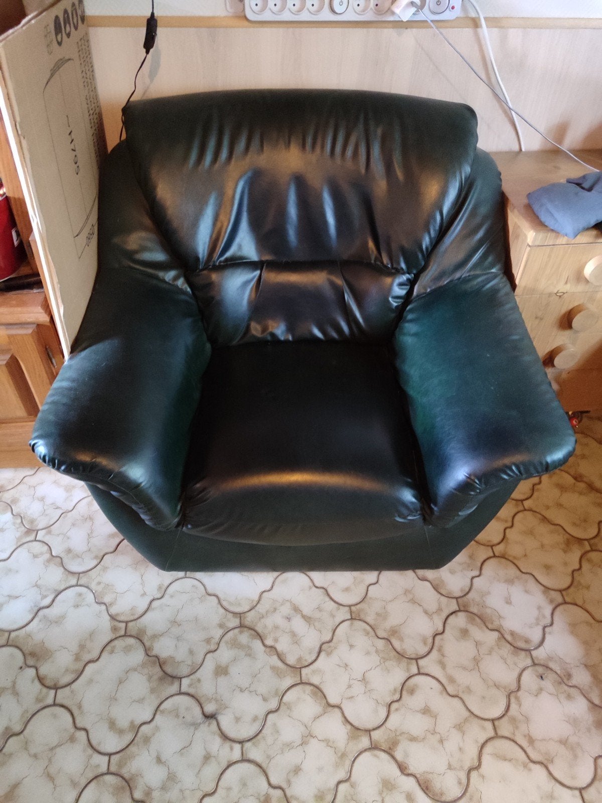 fauteuil en cuir, Enlèvement, Cuir