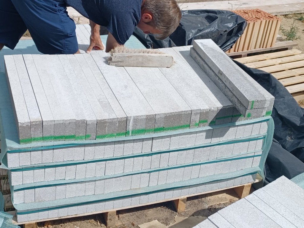Gevelsteen Geostylix kleur Dover white 595x95x40, Ophalen, Nieuw, Beton