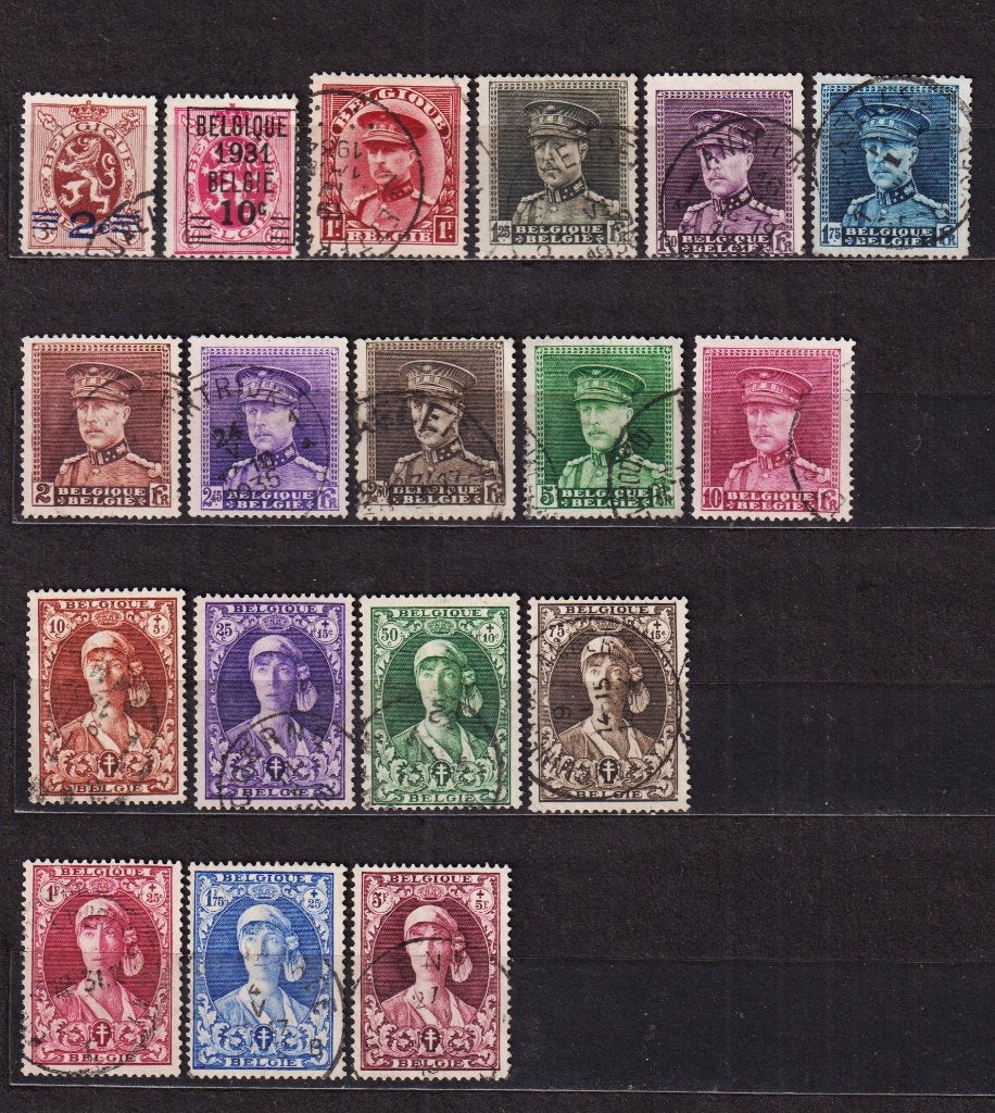 Belgique 1931 année complète sans bloc oblitéré, Envoi, Affranchi, Oblitéré