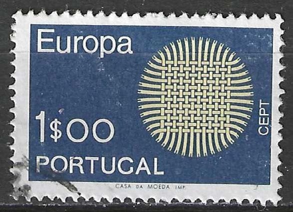 Portugal 1960 - Yvert 879 - Europa - 1 e. - Blauw (ST), Postzegels en Munten, Postzegels | Europa | Overig, Gestempeld, Portugal