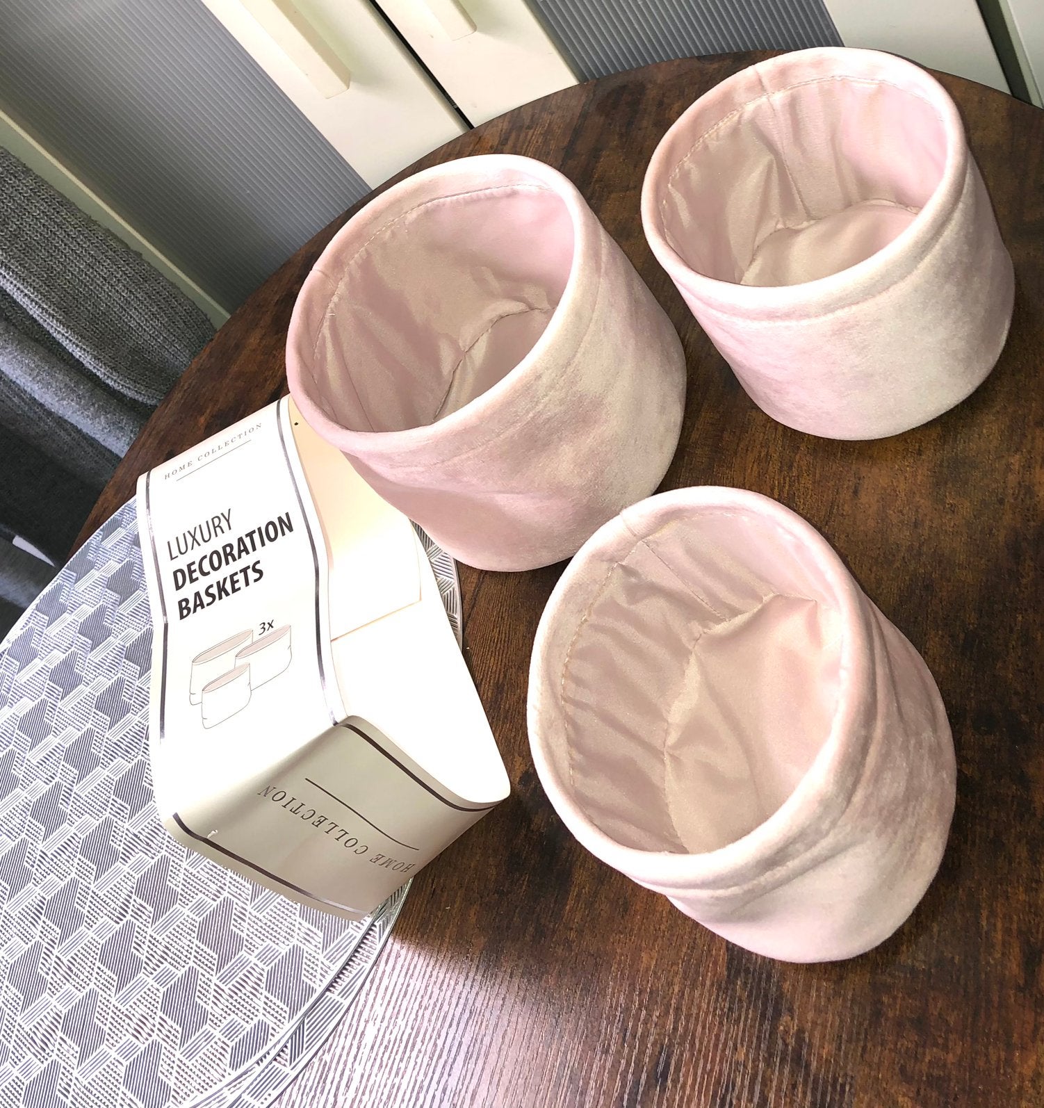Nieuw set roze mandjes, Enlèvement, Neuf, Rose