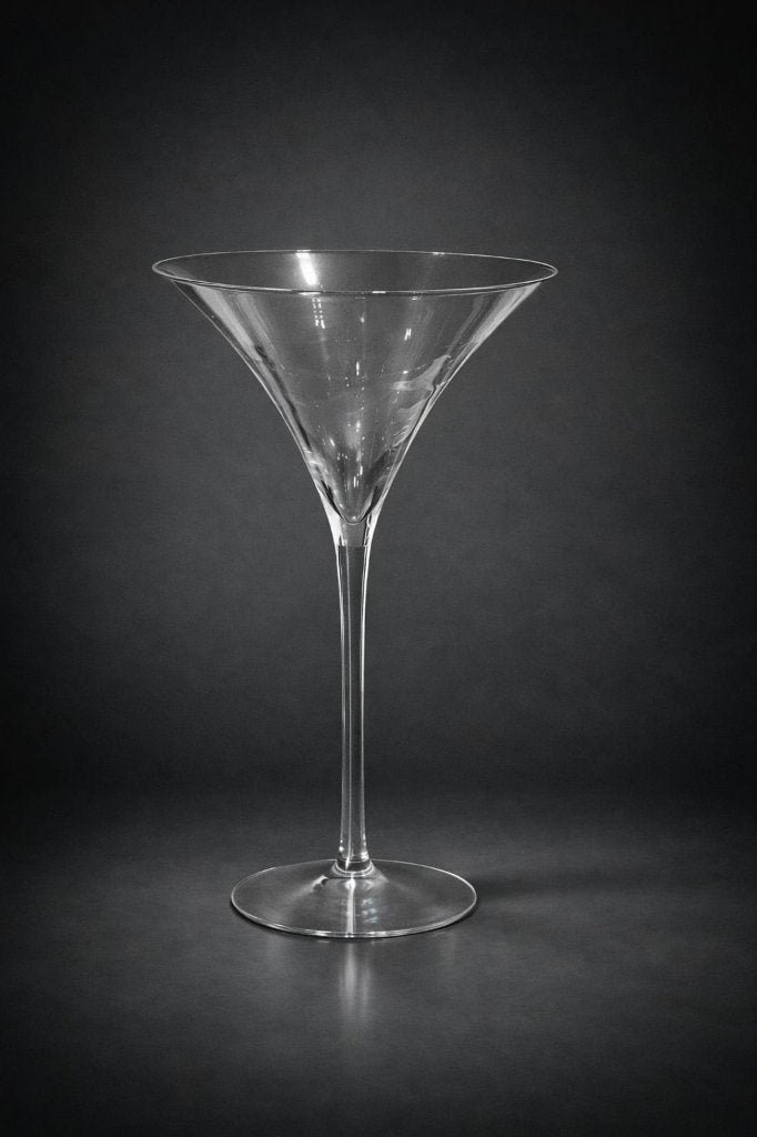 Grote glazen vaas in de vorm van een martiniglas, Ophalen