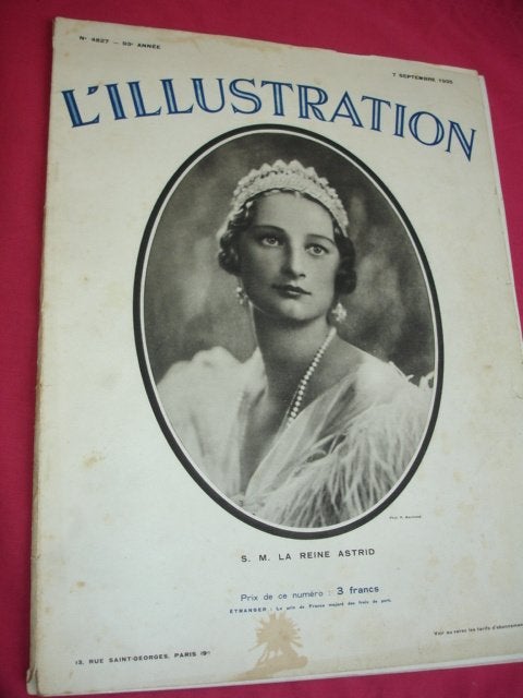 L'illustration nr 4827 du 7 sept 1935, SM la Reine Astrid, Collections, Envoi, 1920 à 1940, Journal ou Magazine