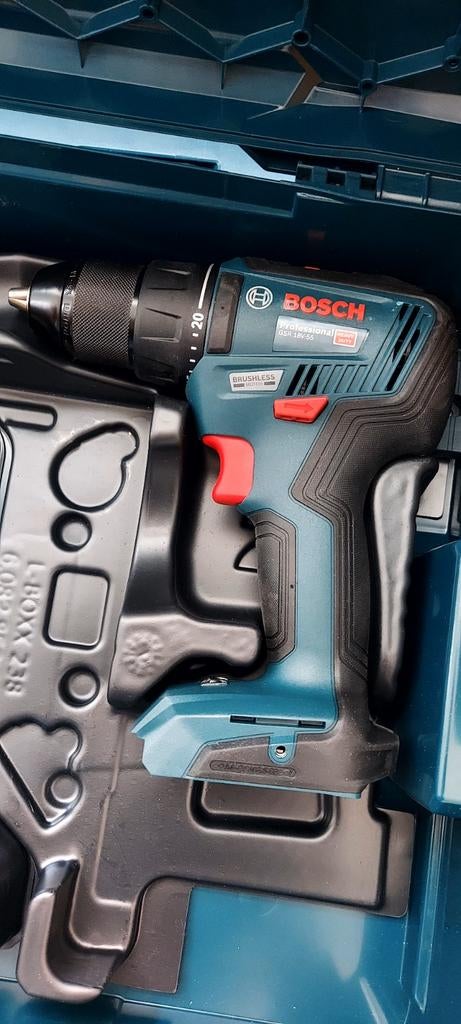 Bosch GSR 18V55 draadloze boormachine en -schroevendraaier, Doe-het-zelf en Bouw, Gereedschap | Boormachines, Boormachine, Ophalen of Verzenden
