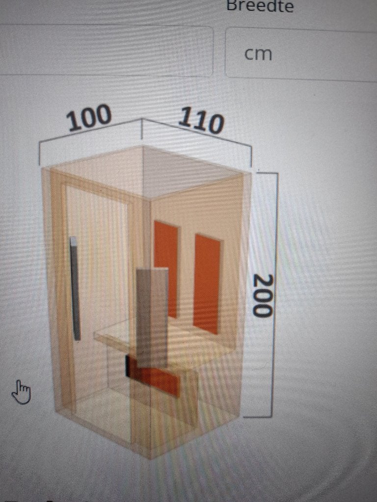 Infrarood cabine 2 pers, Sports & Fitness, Sauna, Enlèvement, Comme neuf, Infrarouge