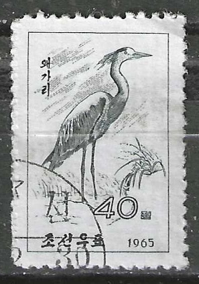 Noord-Korea 1965 - Yvert 630 - De Blauwe Reiger (ST), Postzegels en Munten, Verzenden, Gestempeld