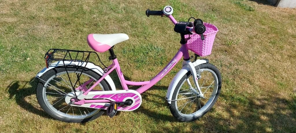 Meisjesfiets 18 inch 5-7 jaar, Ophalen, Zo goed als nieuw, Terugtraprem, 18 inch