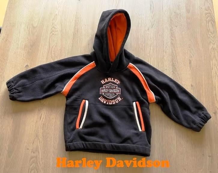 Harley Davidson hoodie zwart maat 2T., Motos, Enlèvement ou Envoi, Neuf
