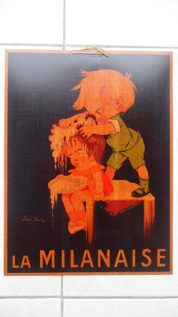 Reclame karton La Milanaise (1930), Antiek en Kunst, Ophalen of Verzenden