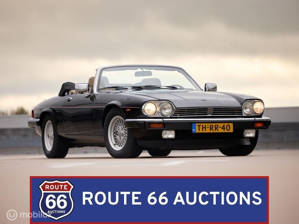 Jaguar XJ-S V12 Cabriolet | 1989 | Route 66 Auctions, Zwart, Bedrijf, Handgeschakeld, Overige carrosserie
