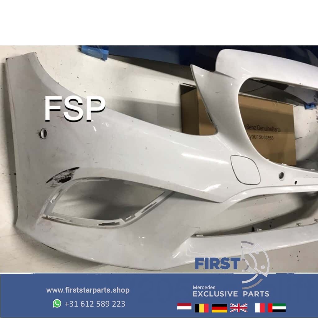 W205 Facelift Voorbumper wit Mercedes C Klasse 2019 2020 bum, Gebruikt, -, Voor, Ophalen of Verzenden