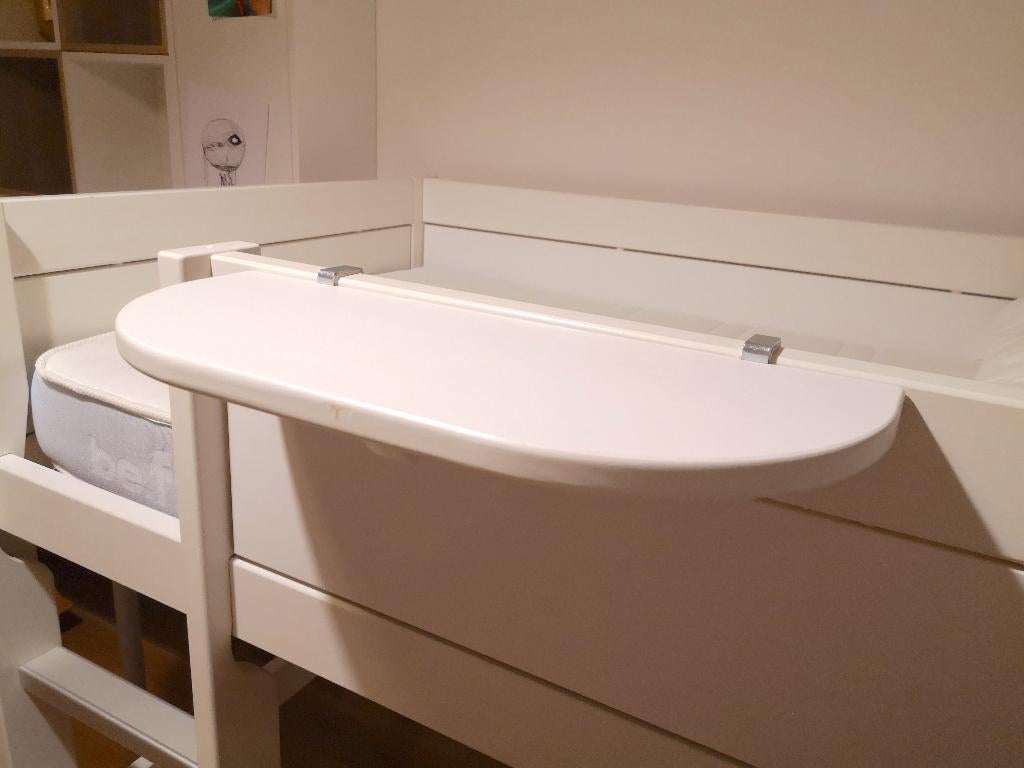 Lit semi-mezzanine LIFETIME Kidsroom + matelas latex, Lit mezzanine ou Lit superposé, Comme neuf, Enlèvement, 180 cm ou plus