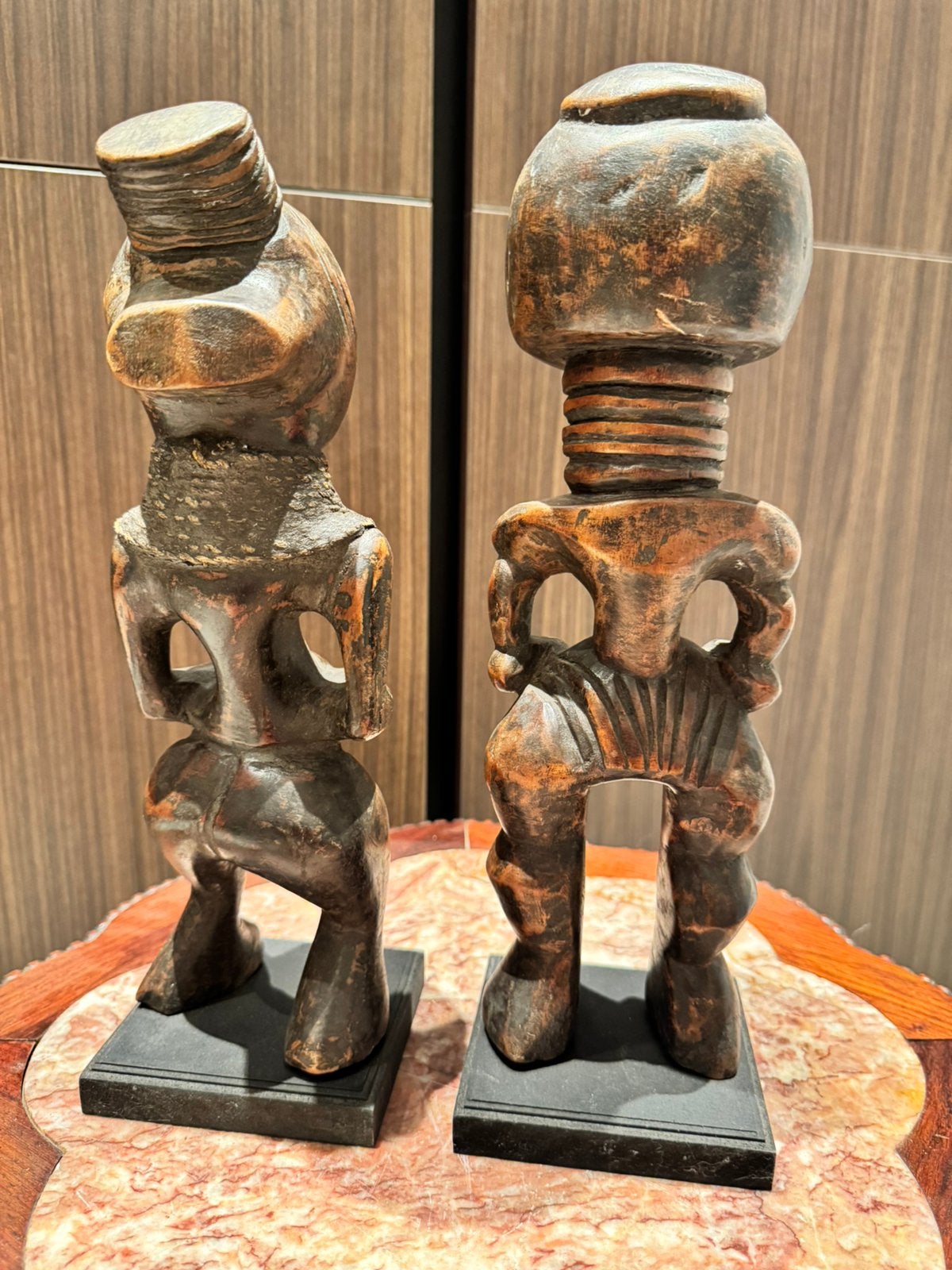 Twee Afrikaanse beelden, Ophalen of Verzenden, Hout