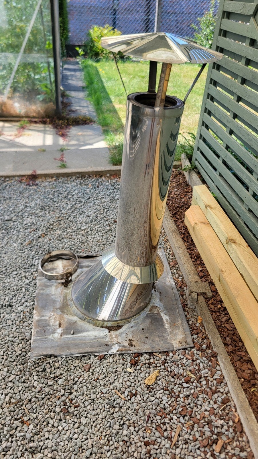 Cheminée inox bon état, Jardin & Terrasse, Enlèvement
