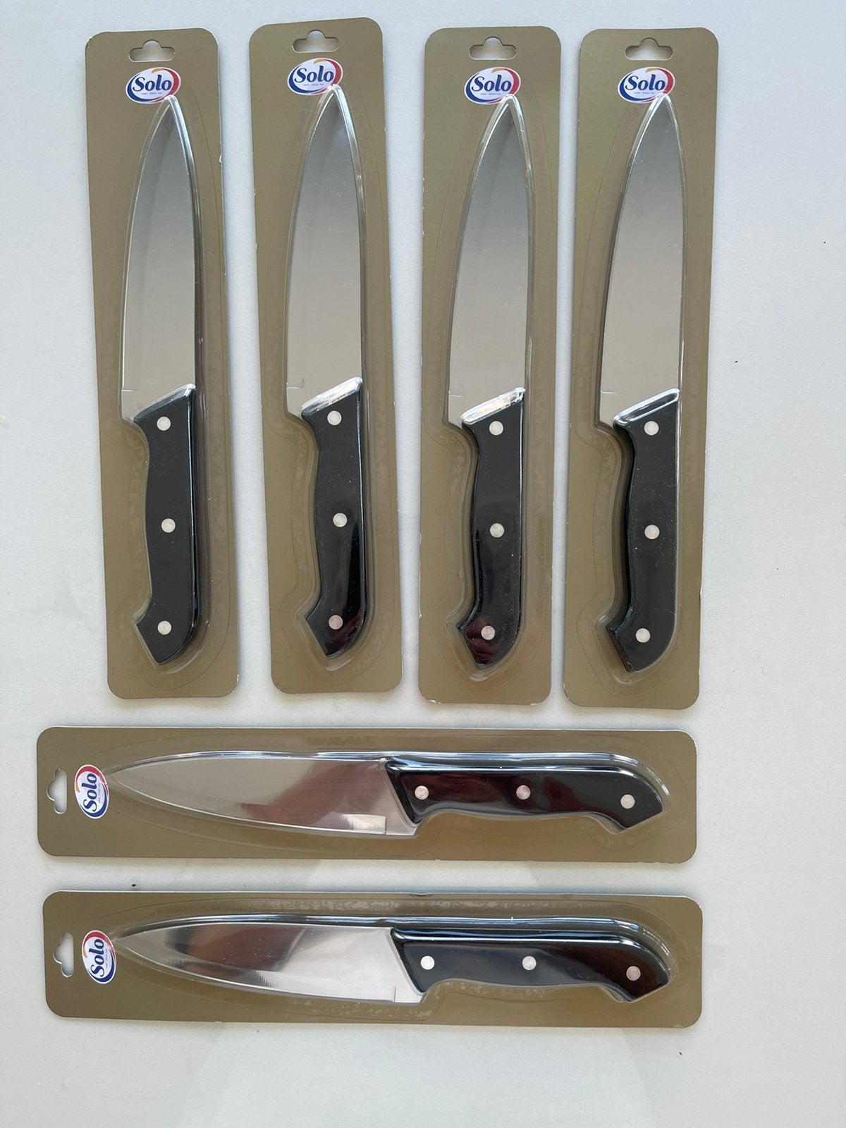 6 gloednieuwe RVS keukenmessen (27 cm), Huis en Inrichting, Ophalen of Verzenden, Nieuw