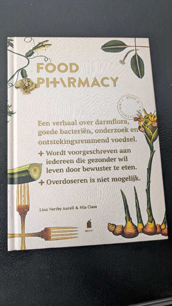 Food Pharmacy – Gezond leven begint in je darmen, Boeken, Ophalen of Verzenden, Zo goed als nieuw, Gezondheid en Conditie, Lina Aurell, Mia Clase