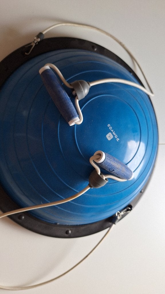 Omkeerbare balanstrainer met elastieken voor fitness blauw, Sport en Fitness, Ophalen, Zo goed als nieuw, Benen, Balansbord