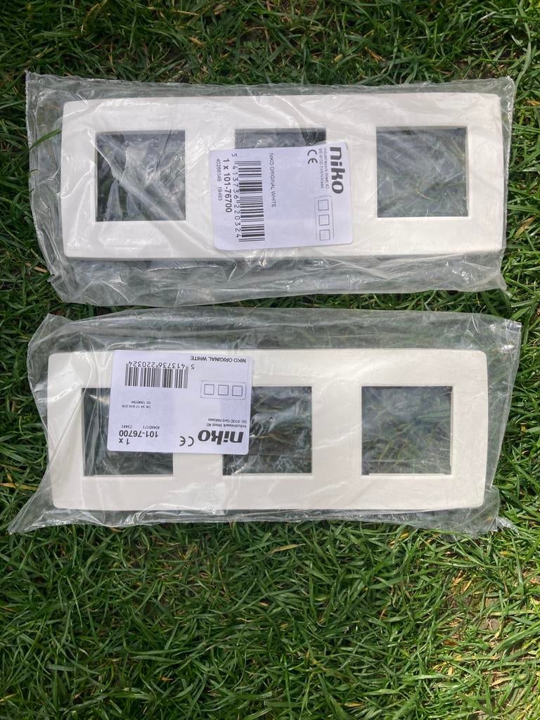 Niko afdekplaat original white, 3 horizontaal, Doe-het-zelf en Bouw, Ophalen, Nieuw, Overige typen