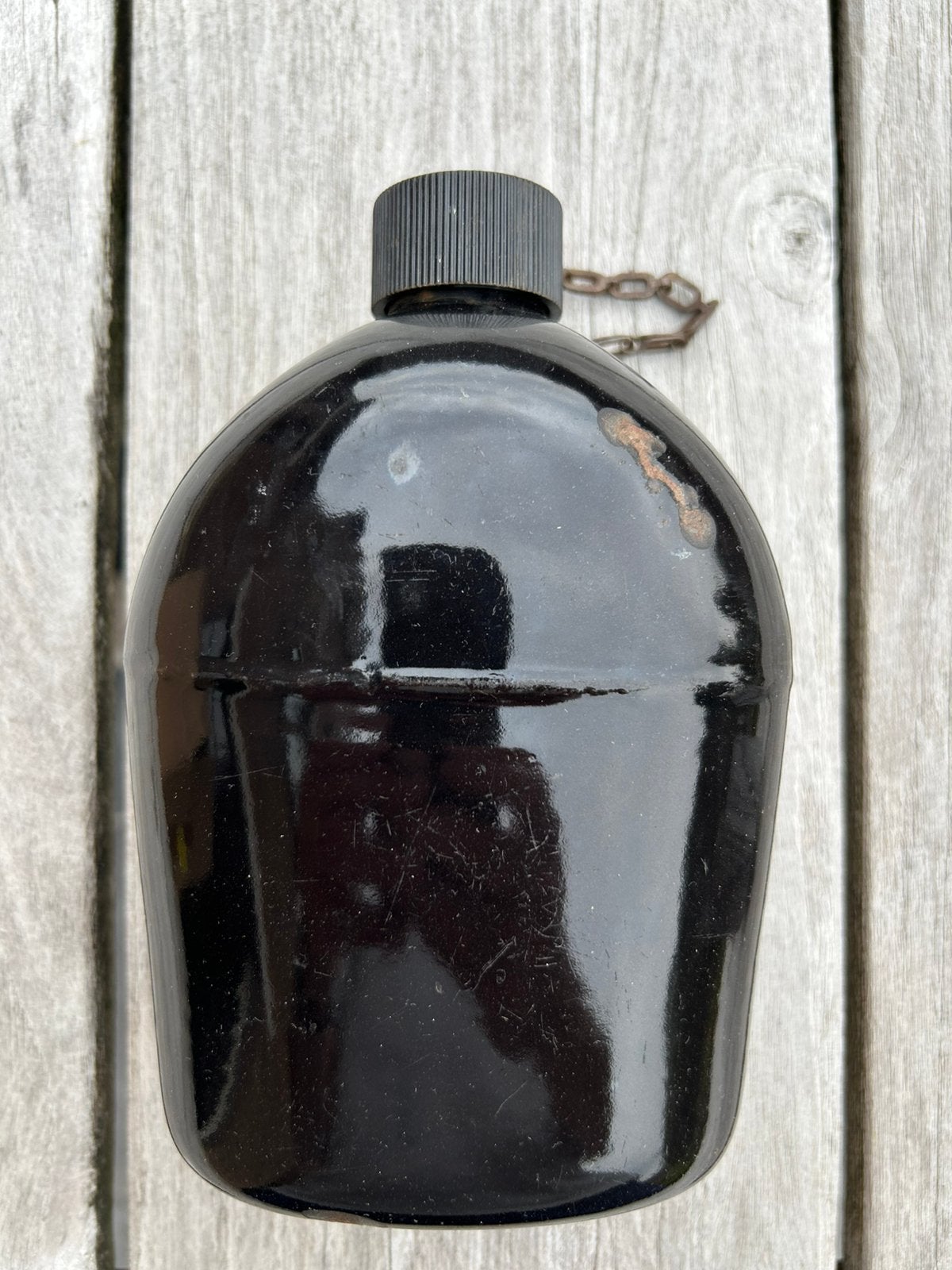 US WW2 enamel canteen 1942, Ophalen of Verzenden